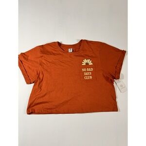 La Luna No Bad Days Club Women's Desert Graphic Shirt Boho Daisy Print Size XL